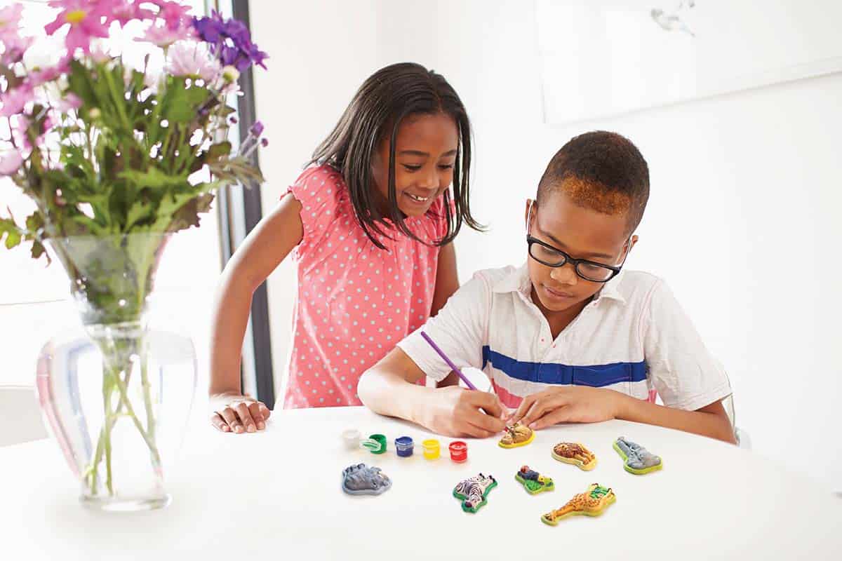 יצירה בגבס – מגנטים חיות