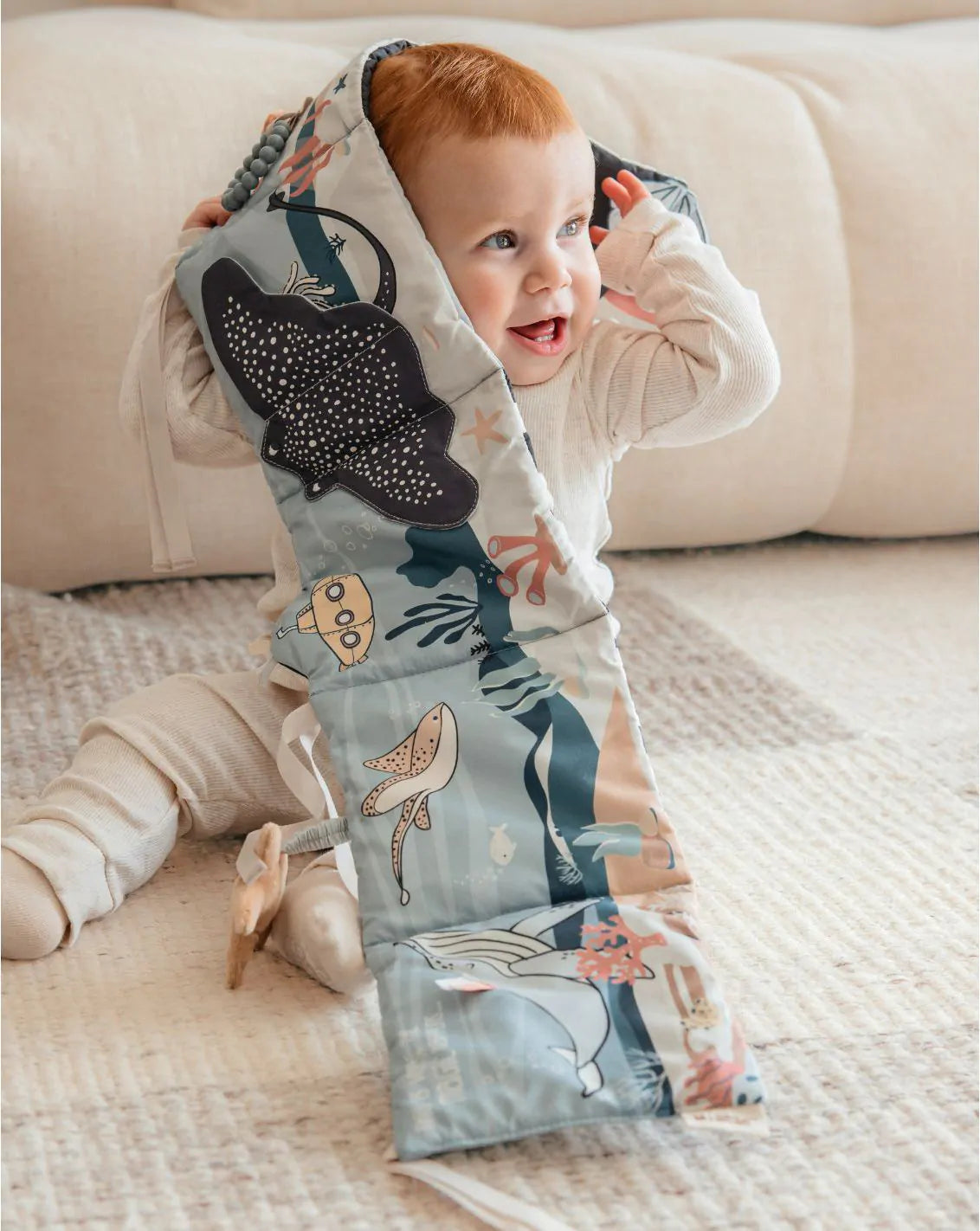 ספר פעילות רך לתינוק - כחול