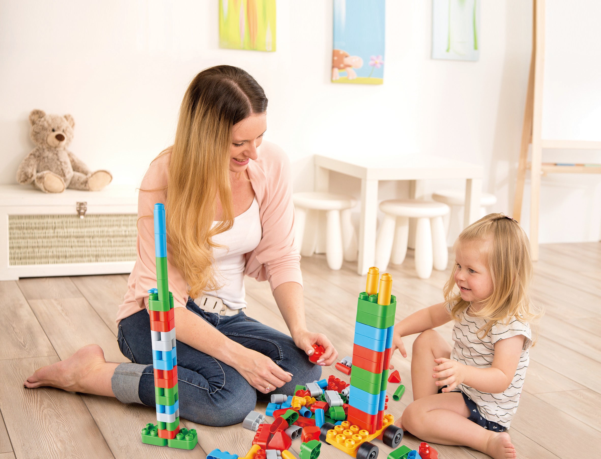 ערכת בנייה איכותית 128 חלקים - PolyM תוצרת גרמניה