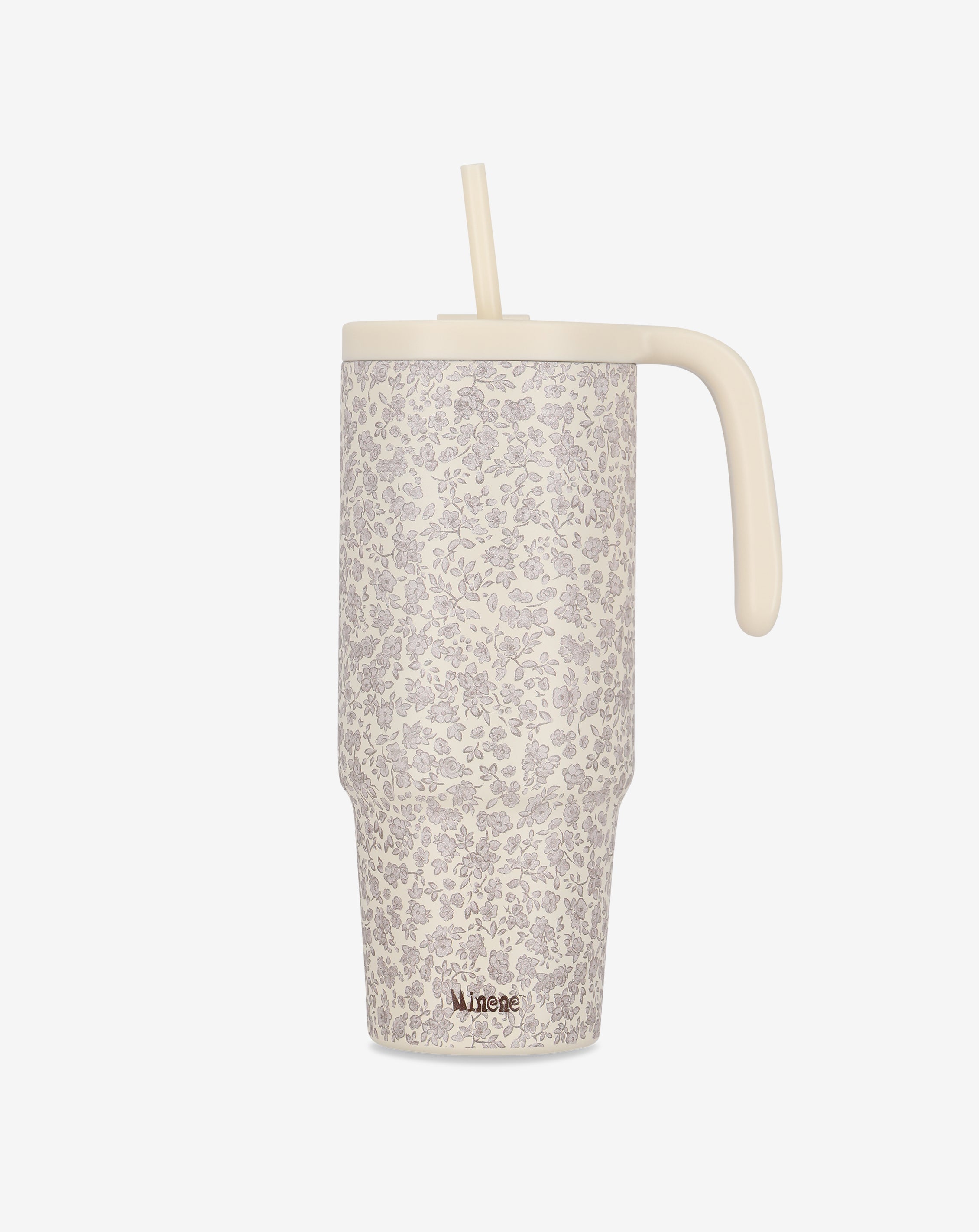 כוס תרמוס גדולה - פרחוני מודפס