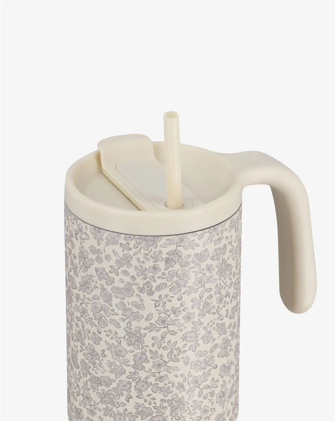 כוס תרמוס גדולה - פרחוני מודפס