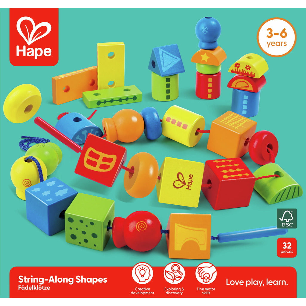 השחלת צורות על חוט - Hape