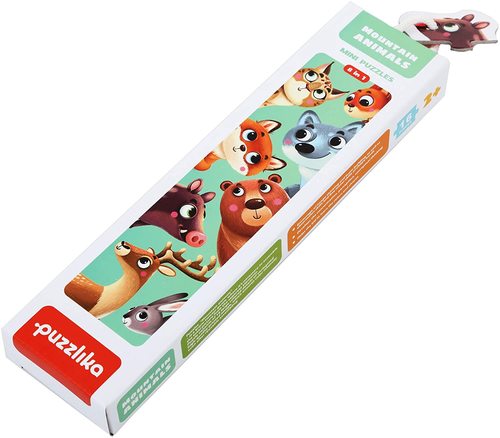 סט 8 פאזלים 2 חלקים - חיות היער Puzzlika